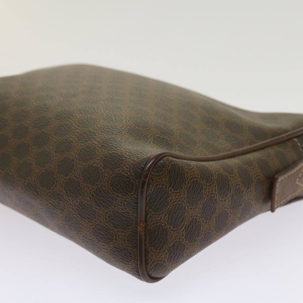 CELINE Macadam Canvas Clutch Bag PVC Brown Auth 65270 - Picture 15 of 16